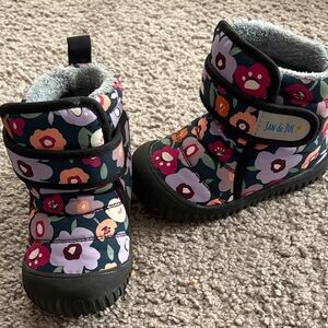 Jan & Jul insulated floral toddler girl insulated boots size 6